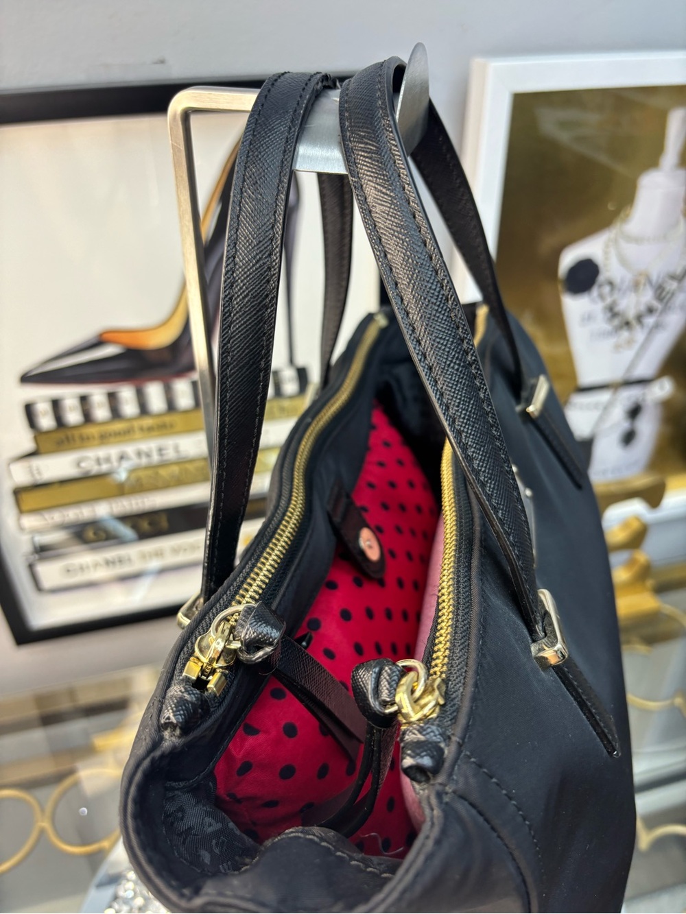 Kate Spade Blake Avenue Loden Nylon Crossbody Satchel EUC - Picture 8 of 16